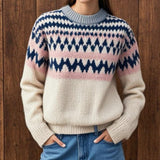 Gemütlicher Fair-Isle-Pullover aus weichem Strick – Produktansicht 1