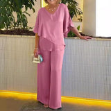 Set aus asymmetrischem Top und passender Hose – Produktansicht 3