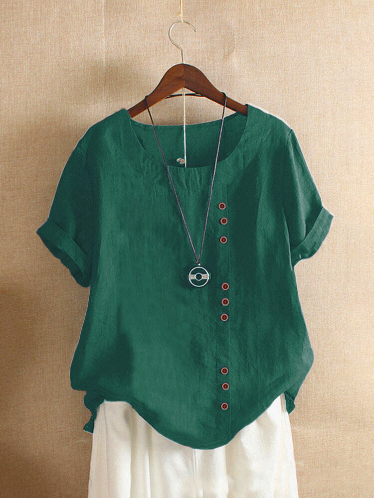 Baumwollbluse mit Knöpfen – Produktansicht 9