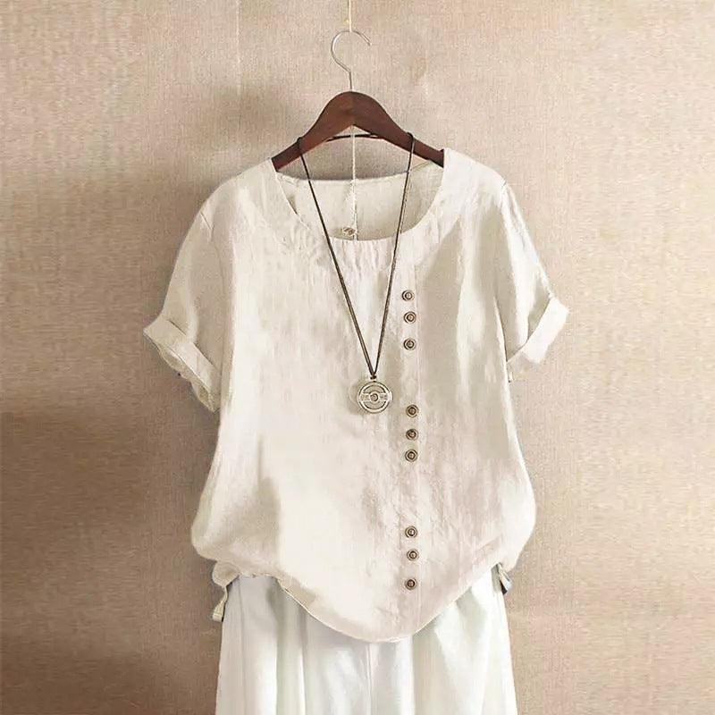 Baumwollbluse mit Knöpfen – Produktansicht 10