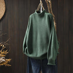 Weicher Oversize-Rollkragenpullover aus Rippstrick – Produktansicht 1