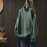 Weicher Oversize-Rollkragenpullover aus Rippstrick – Produktansicht 1