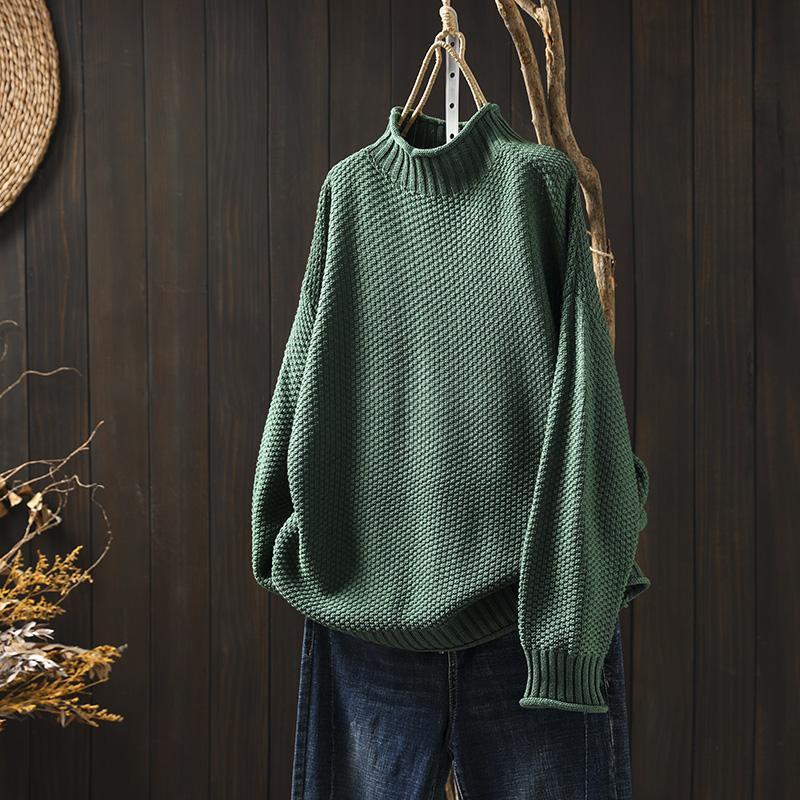 Weicher Oversize-Rollkragenpullover aus Rippstrick – Produktansicht 1