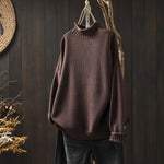 Weicher Oversize-Rollkragenpullover aus Rippstrick – Produktansicht 6