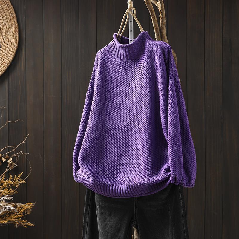 Weicher Oversize-Rollkragenpullover aus Rippstrick – Produktansicht 5