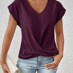Elegantes T-Shirt mit V-Ausschnitt – Produktansicht 18