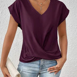 Elegantes T-Shirt mit V-Ausschnitt – Produktansicht 18