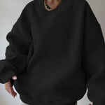 Unifarbener Pullover mit Rundhalsausschnitt – Produktansicht 6