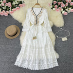 Bequemes Boho-Spitzenkleid mit Volants – Produktansicht 6