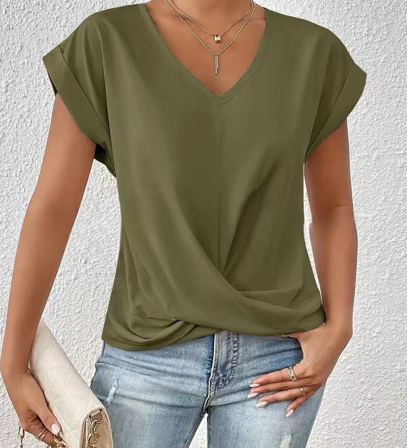 Elegantes T-Shirt mit V-Ausschnitt – Produktansicht 15