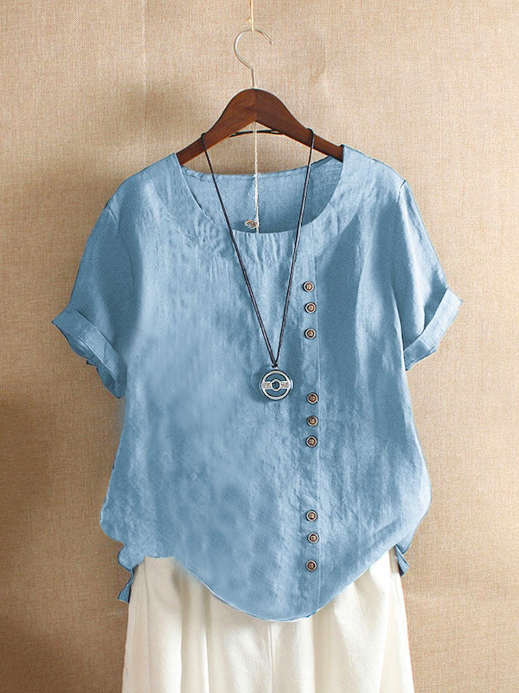 Baumwollbluse mit Knöpfen – Produktansicht 12