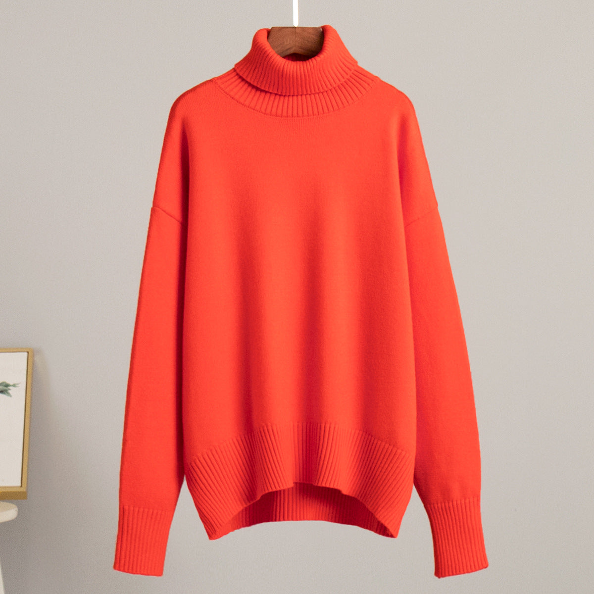 Luxuriöser weicher Rollkragenpullover mit Wollanteil – Produktansicht 5