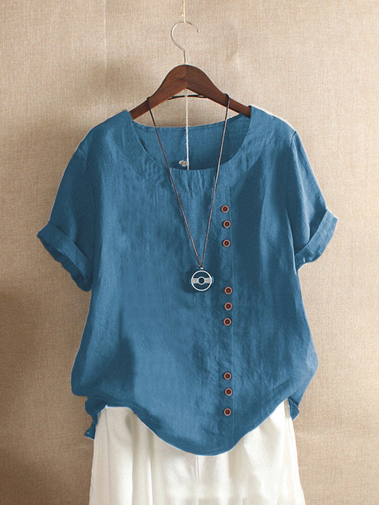 Baumwollbluse mit Knöpfen – Produktansicht 13