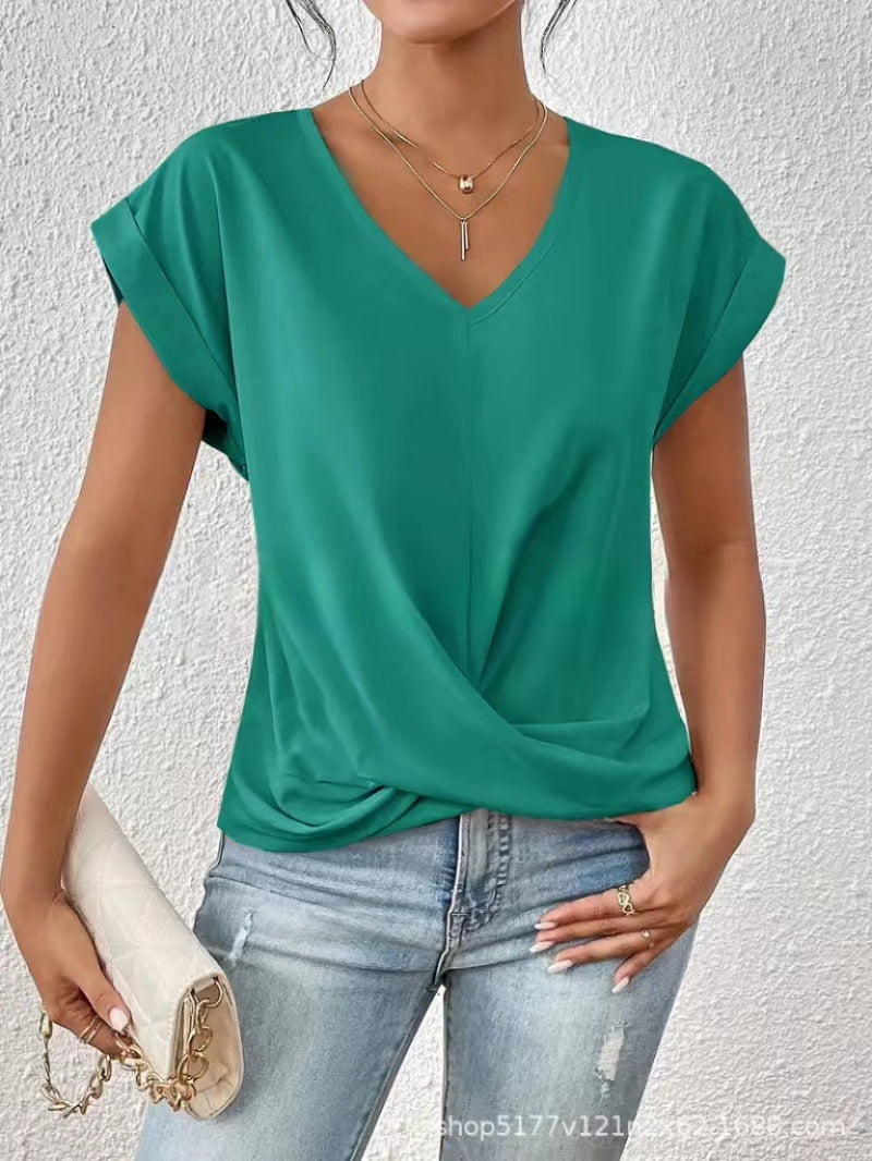 Elegantes T-Shirt mit V-Ausschnitt – Produktansicht 10