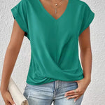 Elegantes T-Shirt mit V-Ausschnitt – Produktansicht 10