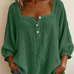 Bluse mit quadratischem Ausschnitt und 3/4-Ärmeln – Produktansicht 8