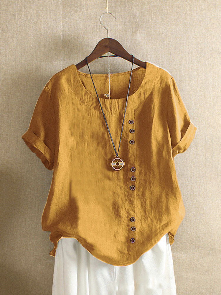 Baumwollbluse mit Knöpfen – Produktansicht 14
