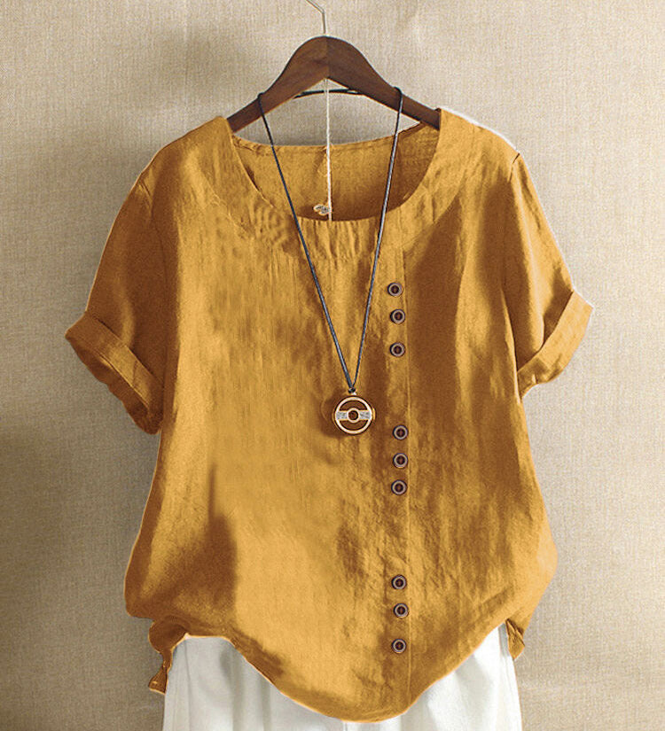 Baumwollbluse mit Knöpfen – Produktansicht 14