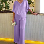 Set aus asymmetrischem Top und passender Hose – Produktansicht 4
