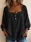 Bluse mit quadratischem Ausschnitt und 3/4-Ärmeln – Produktansicht 9