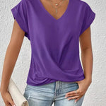 Elegantes T-Shirt mit V-Ausschnitt – Produktansicht 12