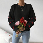 Bequemer Pullover mit Rundhalsausschnitt – Produktansicht 2