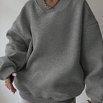 Unifarbener Pullover mit Rundhalsausschnitt – Produktansicht 11