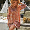 Bequemes Boho-Tunikakleid mit Blumenmuster – Produktansicht 1