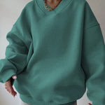 Unifarbener Pullover mit Rundhalsausschnitt – Produktansicht 12