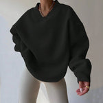 Unifarbener Pullover mit Rundhalsausschnitt – Produktansicht 4