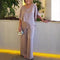 Set aus asymmetrischem Top und passender Hose – Produktansicht 1