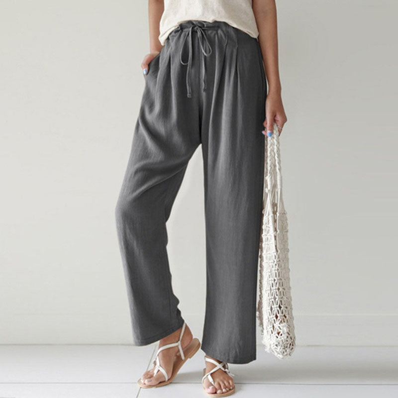 Bequeme Hosen mit Kordelzug – Produktansicht 6