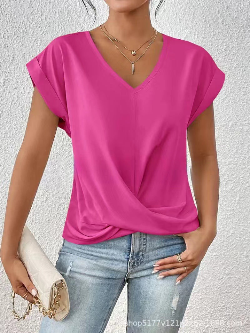 Elegantes T-Shirt mit V-Ausschnitt – Produktansicht 16
