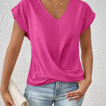 Elegantes T-Shirt mit V-Ausschnitt – Produktansicht 16