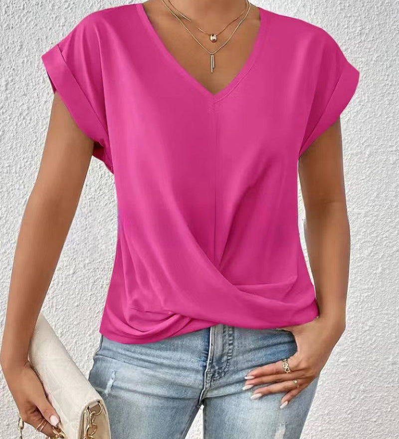 Elegantes T-Shirt mit V-Ausschnitt – Produktansicht 16