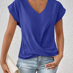Elegantes T-Shirt mit V-Ausschnitt – Produktansicht 17