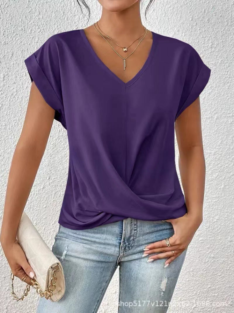 Elegantes T-Shirt mit V-Ausschnitt – Produktansicht 14