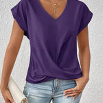 Elegantes T-Shirt mit V-Ausschnitt – Produktansicht 14