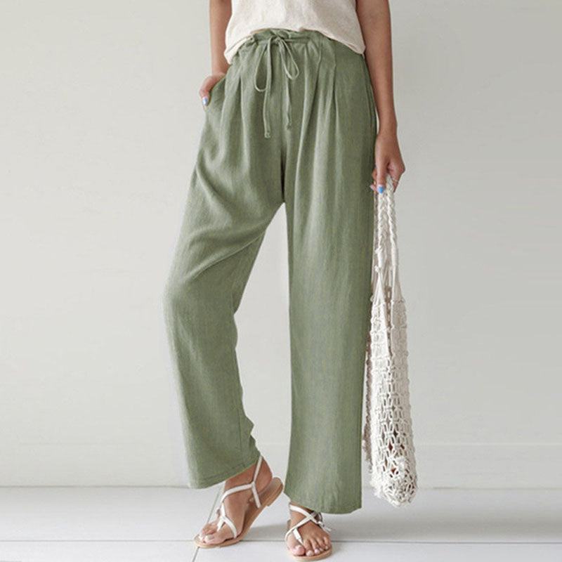 Bequeme Hosen mit Kordelzug – Produktansicht 8