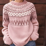Fair-Isle-Pullover in Rosa mit Vintage-Charme – Produktansicht 2
