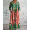 Bequemes Maxikleid im Vintage-Blumenmuster – Produktansicht 1