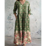 Bequemes Maxikleid im Vintage-Blumenmuster – Produktansicht 2