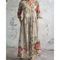Bequemes Maxikleid im Vintage-Blumenmuster – Produktansicht 3
