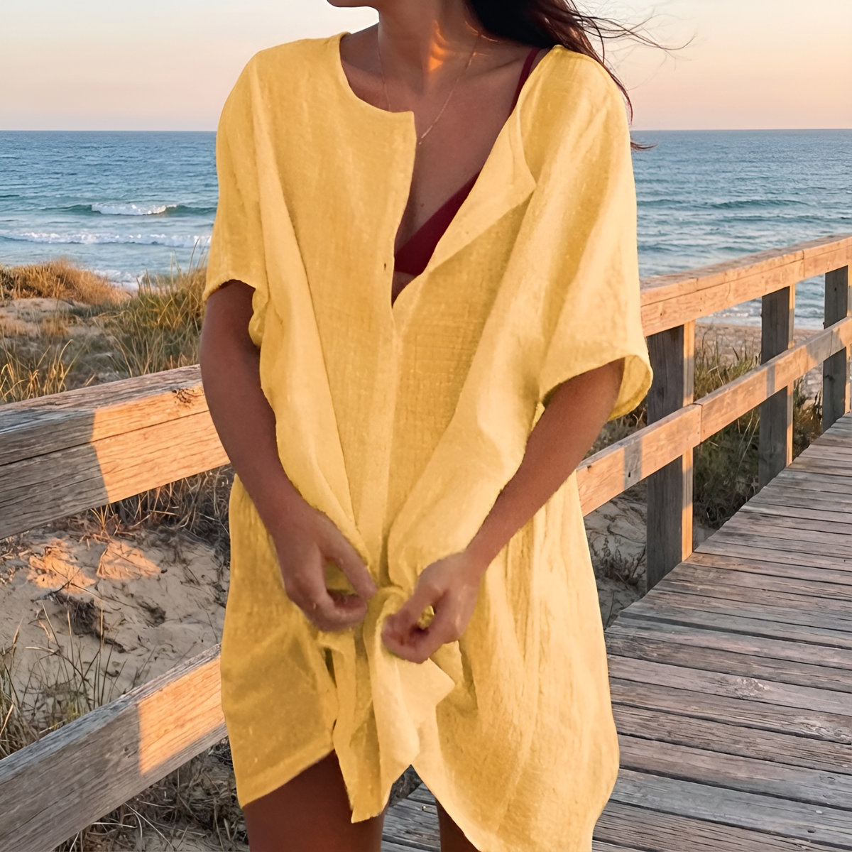 Elegante Bluse mit V-Ausschnitt – Produktansicht 2