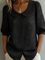 Florale Bluse mit Rundhalsausschnitt – Produktansicht 4