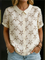 Kurze Bluse mit Blumenstickerei – Produktansicht 2
