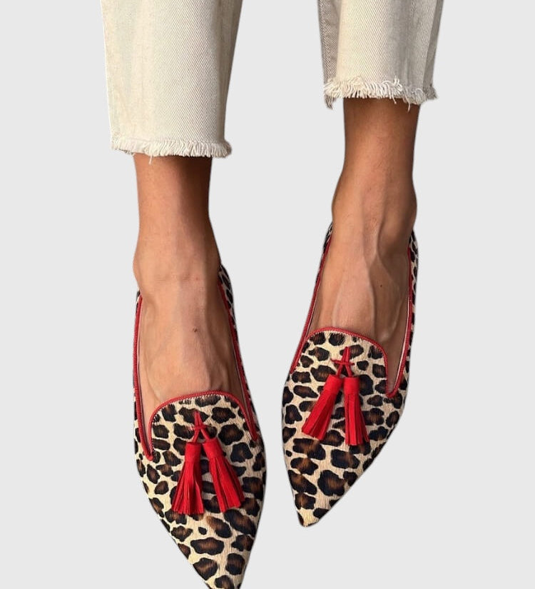 Mokassins mit Animal-Print – Produktansicht 1