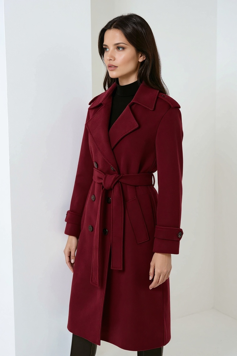 Langer Wintermantel für Damen – Produktansicht 3