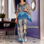 Elegantes Set aus Oberteil und Hose im Oversize-Schnitt – Produktansicht 1