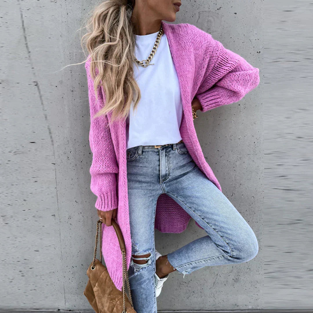 Langer Oversize-Cardigan aus lockerem Strick – Produktansicht 15